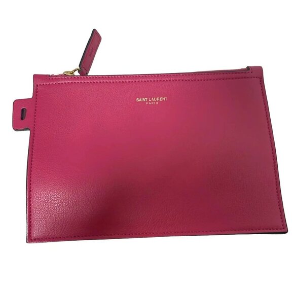 SAINT LAURENT PARIS Shopping Tote 394195 Pink Leather - Tote Bag - Picture 9 of 9